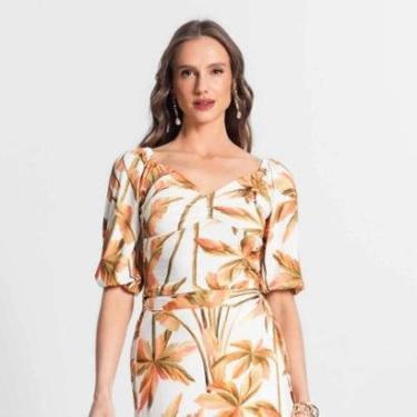 Imagem de Blusa Feminina Endless Manga 3/4 Viscose Creponada-Feminino
