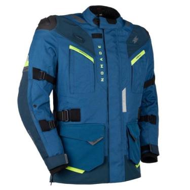 Imagem de Jaqueta Masculina Texx Nomade Impermeável Motociclista Azul, Preto Azu