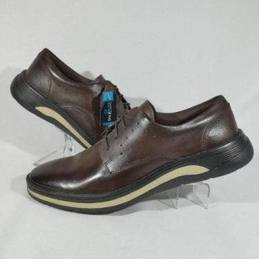 Imagem de Sapato oxford masculino calf talk flex 19903, Café, 41