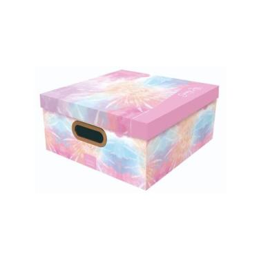 Imagem de Caixa Organizadora Dello 35x35x16cm Tie Dye SunnyDay Sun