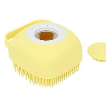 Imagem de Esponja De Silicone Para Banho Massageador Dispenser Shampoo Sabonete 