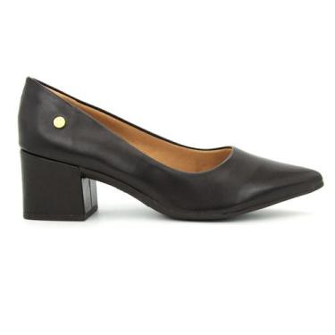 Imagem de Sapato Via Uno 318001 Scarpin Salto Grosso Alto Social Feminino, 38, M