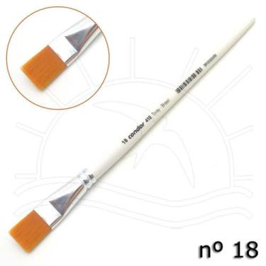 Imagem de Pincel Condor Profissional 410 Sintético Toray Dourado - Chato, 18