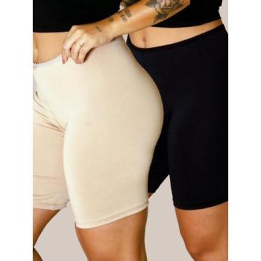 Imagem de Kit 2 Bermudas segunda pele anágua  feminino confortável - SOLUTEX, Pr
