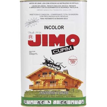 Imagem de Inseticida para Cupim Jimo Proteção de Madeira e Ação Preventiva Incolor Lata 5L Jimo