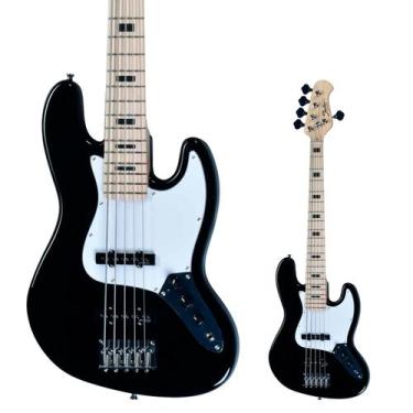 Imagem de Baixo 5 Cordas Jazz Bass Shelter SHJB755 PRO BK Preto
