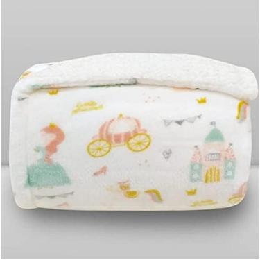 Imagem de Cobertor Infantil Baby Plush Print com Sherpa 75x100cm Laço Bebê, Prin