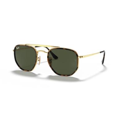 Imagem de Óculos Solar Ray Ban The Marshal 2 Rb3648m 001 52 Dourado Brilho Lente Verde -