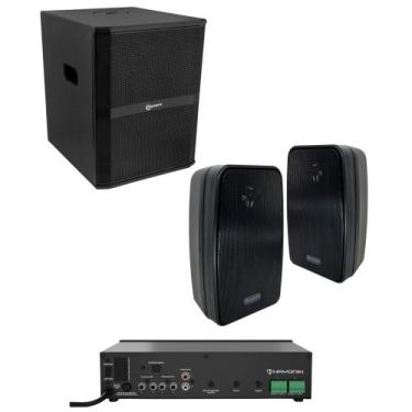 Imagem de COMP Kit Completo de Áudio: Caixas de Som e Amplificador - Taramps, Ha