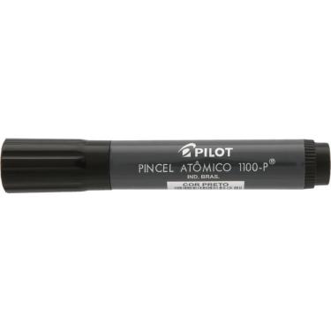 Imagem de Pincel Marcador Permanente Pilot Atômico 1100P Ponta Chanfrada Recarregável Preto