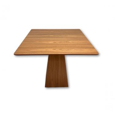 Imagem de Mesa de Jantar Loft 8 Lugares Quadrada MDF 160CM Freijó Amadeirado Base Central Modelar Art Moveis