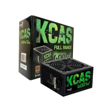 Imagem de Fonte Atx Kcas Full Range 600W - Aerocool, Full Range