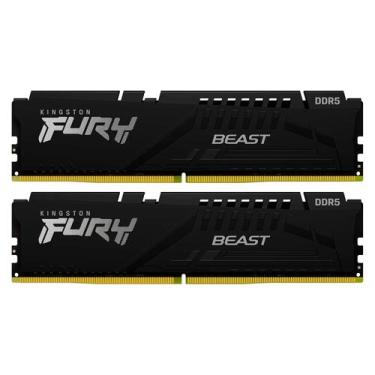Imagem de Memória RAM Kingston FURY Beast Black 32GB (2x16GB) DDR5 5200 MHz - KF
