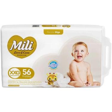 Imagem de Fralda Infantil Mili Love & Care XXG com 56 unidades