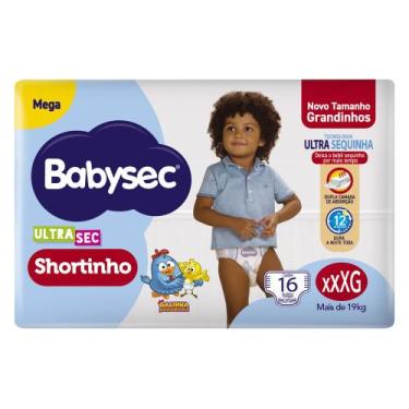 Imagem de Fralda Babysec Ultrasec Shortinho Mega Tamanho XXXG 16 Unidades Descar