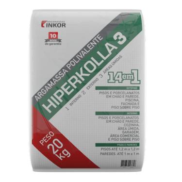 Imagem de Argamassa Colante AC3 - Hiperkolla com Aderência e Resistência Mecânica Cinza Inkor 20KG