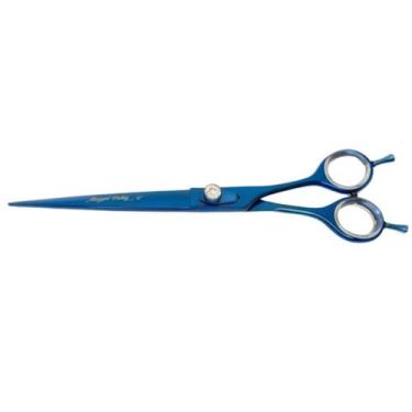 Imagem de Tesoura Reta 8 Polegadas Azul 2 Pinos Maryam Trading