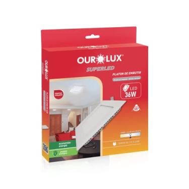 Imagem de Painel SUPERLED Embutir 36W Bivolt 4000K Quadrado OUROLUX