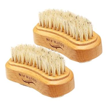 Imagem de Harilla 2 peças de pincéis de unha de madeira de faia dupla face descascando unhas