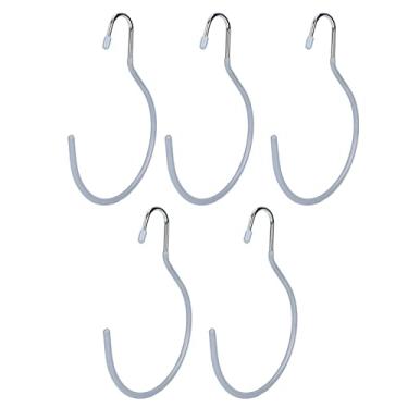 Imagem de Gancho para roupas, firme, resistente antiderrapante, grande área de abertura, gancho suspenso para casaco colete para lenço Roupão de banho para spa salão de beleza para homens e mulheres(cinza)