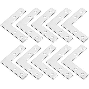 Imagem de 10pcs perfis de alumínio suporte de canto aço carbono alumínio extrusão placa de perfil de fixação 2020 L / T / placa de conexão tipo cruzado (20L)