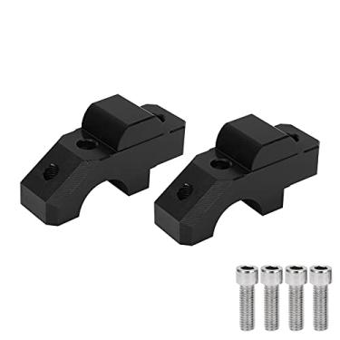 Imagem de Aramox Braçadeira de elevação para guidão, 2 peças de braçadeira de montagem de guidão CNC liga de alumínio preta substituição para Tracer 900/GT 2015-2019 (preto)