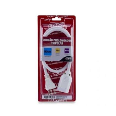 Imagem de Cordão Prolongador Tripolar Branco 80CM Force Line
