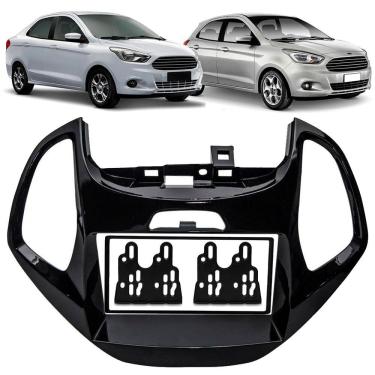 Imagem de Moldura de Painel 2 Din 7" Polegadas Ford Ka Hatch e Sedan 2015 2016 2017 2018 Sem...