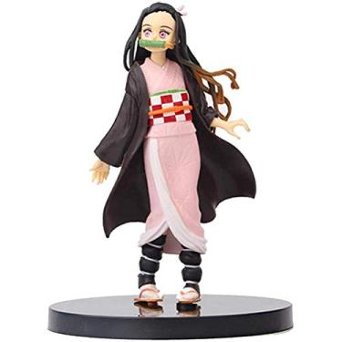Imagem de Gazaar Boneco de Kimetsu No Yaiba Nezuko de 16 cm, boneco de desenho animado estátua de Ainme japonês, modelo colecionável, ornamentos de mesa