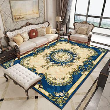 Imagem de youyoucool Tapetes multicoloridos – Tapetes modernos com padrões abstratos tapete de área de pilha média, 139,7 x 200,7 cm