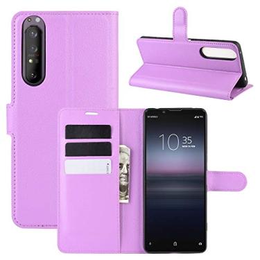 Imagem de HONGYAN Capa de telefone Para Sony Xperia 1 II Litchi Texture Horizontal Flip Caixa Protetora com suporte e Cartão Slots & Carteira Capa protetora