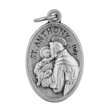 Imagem de Venerare Pequena Medalha de Santo Católico - Pacote a granel de 10 (Santo Antônio)