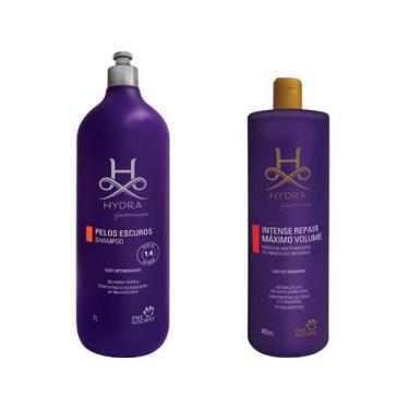 Imagem de Shampoo Hydra Pelos Escuros 1 L+ Máscara Repair Máximo Volume 480ml -