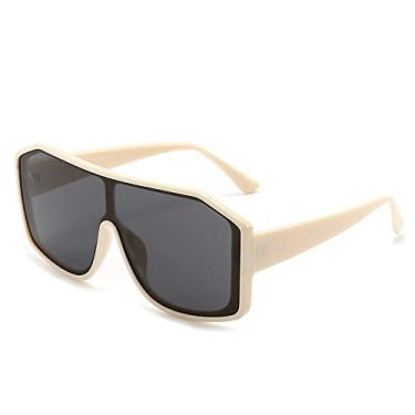 Imagem de Óculos de sol de uma peça de armação grande, óculos de sol poligonais de personalidade, tendência de moda feminina, óculos de sol combinados, 8, tamanho único