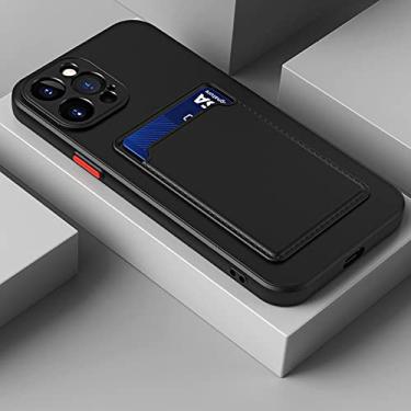 Imagem de Capa de telefone de silicone para carteira para iPhone 11 12 13 Pro Max XS XR X 6 6s 7 8 Plus SE 3 2022 2020 13 Mini capa à prova de choque, preta, para 7 Plus 8 Plus