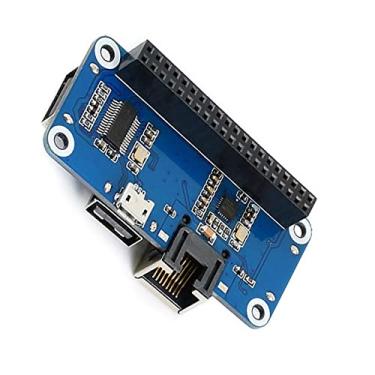 Imagem de TECKEEN 3 x USB 2.0/1.1 Ethernet para placa de extensão hub RJ45 + conjunto de conectores micro USB para Raspberry Pi Zero (W/WH)