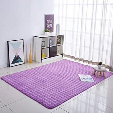 Imagem de Tapetes de área para sala de estar macio lavável coral veludo antiderrapante proteger o chão tapete decorativo quarto sala de estudo e quarto infantil, roxo, 200 * 300 cm