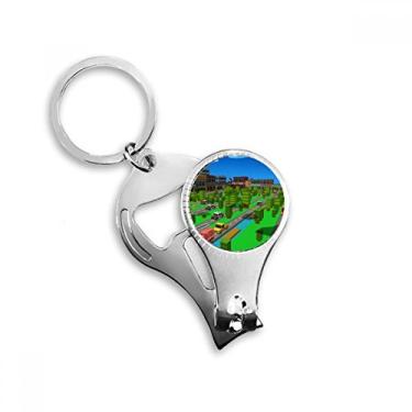 Imagem de Chaveiro de desenho animado ChickenGo Pixel Game Nail Clipper