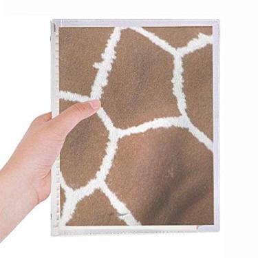 Imagem de Caderno de design abstrato de penas de girafa e folhas soltas recarregáveis para diário de papelaria