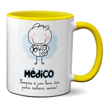 Imagem de Caneca Médico Salvar Vidas É Sempre Um Bom Dia Presente Fofo (Amarela)