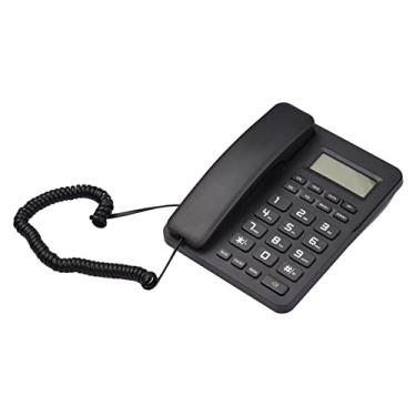 Imagem de LUGU Telefone F o com Fio Desktop Telefone F o Botão G nde pa Idosos Telefone com Visor LCD Mudo/Pausa/Espe/Flash/Rediscagem/Mãos Livres Funções pa Home Hotel Office Bank Call Center