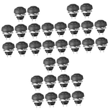 Imagem de TEHAUX 3 Unidades 1 10 Unidades Botão Liga/desliga Mini Botão Redondo Micro Pequeno Interruptor Momentâneo Botão Da Buzina Do Comuta Cc Metal Interruptor De Partida