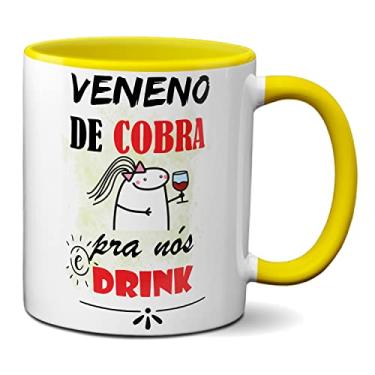 Imagem de Caneca Flork Engraçada Veneno De Cobra Pra Nós É Drink (Amarela)