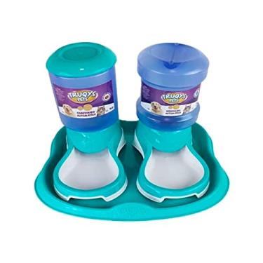 Imagem de Truqys Pet Kit Bandeja Design Comedouro e Bebedouro Automático Tiffany