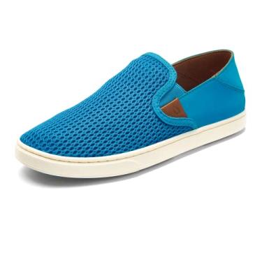 Imagem de OLUKAI Pehuea Tênis feminino sem cadarço, sapatos casuais para o dia a dia, salto e malha respirável, leve e confortável o dia todo, Azul vívido/azul vívido, 36