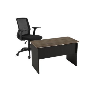 Imagem de Conjunto Mesa e Cadeira para Escritório/Home Office: Mesa 100x74x60 cm Avantti + Cadeira Sem Encosto Lombar Meet Avantti