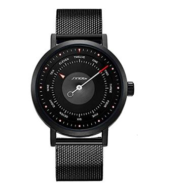 Imagem de Relógio Masculino Luminoso Malha em Aço Relógio de Pulso À Prova D'agua (C2)