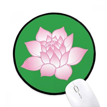 Imagem de Mouse pad floral floral flor de lótus rosa mesa escritório tapete redondo para computador