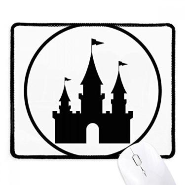 Imagem de Mousepad de borracha para jogos com bordas costuradas do castelo de parque de diversões