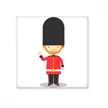 Imagem de Pedra adorna de tijolos vitrificados Art Déco, presente moderno, azulejo de cerâmica